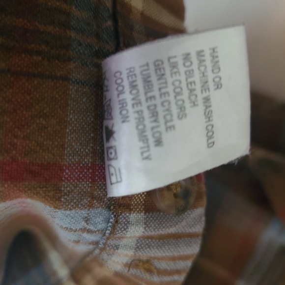 Woolrich Mens Plaid Button Down Flannel Shirt Outdoor Casual Brown Medium - Picture 5 of 5